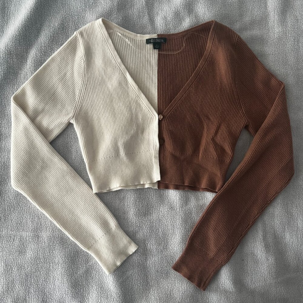 Wild Fable - Split Color Cardigan / Size Small